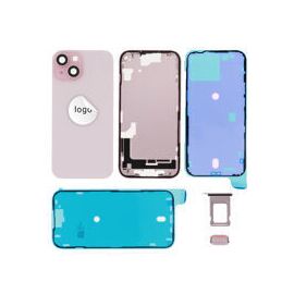 For iPhone/iPad (AP150024PIP) Rear Cover - Pink (Pulled incl middle frame), for model iPhone 15 (with buttons and without smallparts) - Smartphone Covers & Frames - Smartphone - Techbox