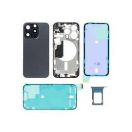 For iPhone/iPad (AP15P0024BL) Rear Cover - Blue Titanium, for model iPhone 15 Pro (without logo) - Smartphone Covers & Frames - Smartphone - Techbox