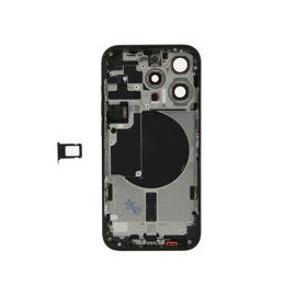 For iPhone/iPad (AP15P24BP) Rear Cover - Black Titanium (Pulled incl middle frame), for model iPhone 15 Pro (with buttons and without smallparts) - Smartphone Covers & Frames - Smartphone - Techbox