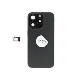 For iPhone/iPad (AP15P24BP) Rear Cover - Black Titanium (Pulled incl middle frame), for model iPhone 15 Pro (with buttons and without smallparts) - Smartphone Covers & Frames - Smartphone - Techbox