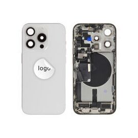 For iPhone/iPad (AP15P24WPSP) Rear Cover - White Titanium (Pulled incl middle frame), for model iPhone 15 Pro (incl. smallparts) - Smartphone Covers & Frames - Smartphone - Techbox