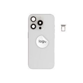 For iPhone/iPad (AP15P24WPSP) Rear Cover - White Titanium (Pulled incl middle frame), for model iPhone 15 Pro (incl. smallparts) - Smartphone Covers & Frames - Smartphone - Techbox
