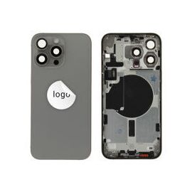 For iPhone/iPad (AP15PM24GRP) Rear Cover - Natural Titanium (Pulled incl middle frame), for model iPhone 15 Pro Max (with buttons and without smallparts) - Smartphone Covers & Frames - Smartphone - Techbox