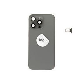 For iPhone/iPad (AP15PM24GRP) Rear Cover - Natural Titanium (Pulled incl middle frame), for model iPhone 15 Pro Max (with buttons and without smallparts) - Smartphone Covers & Frames - Smartphone - Techbox