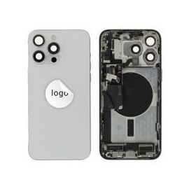 For iPhone/iPad (AP15PM24WPSP) Rear Cover - White Titanium (Pulled incl middle frame), for model iPhone 15 Pro Max (incl. smallparts) - Smartphone Covers & Frames - Smartphone - Techbox