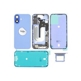 For iPhone/iPad (AP160024BLPSP-B) Rear Cover (Pulled B) incl. small parts - Blue, For iPhone 16 - Smartphone Covers & Frames - Smartphone - Techbox