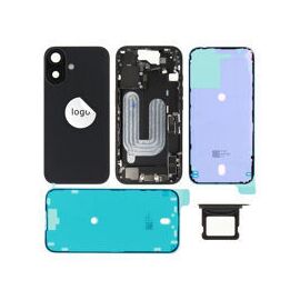 For iPhone/iPad (AP160024BPSP-C) Rear Cover (Pulled C) incl. small parts - Black, For iPhone 16 - Smartphone Covers & Frames - Smartphone - Techbox