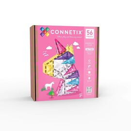 Connetix - Glitter Unicorn Pack - 56pc (CT-G-00056-GU) / Toys