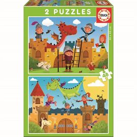Educa - 2x48 pcs, Dragons And Knights (80-17151) / Toys