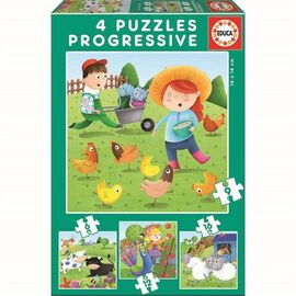 Educa - Puzzle - 6-9-12-16 Farm Animals (80-17145) / Toys