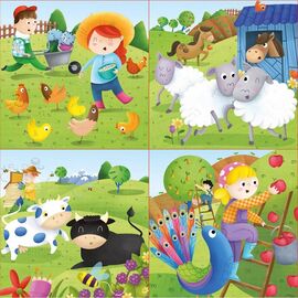 Educa - Puzzle - 6-9-12-16 Farm Animals (80-17145) / Toys
