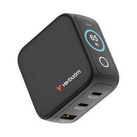 Verbatim - Mini GaN Charger 3-port 65W with Display / Electronics