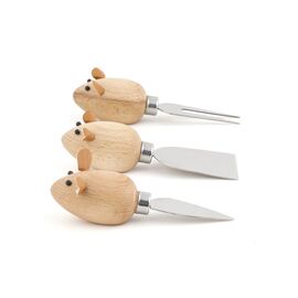 Cheese Knives Mice Set Of 3 (CHS08) / Gadgets