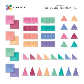 Connetix - Pastel Starter Pack 64 Pieces (CT-P-00064-ST) / Toys