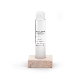 Storm Glass Tube With Beechwood Base (ST71) / Gadgets