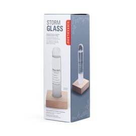 Storm Glass Tube With Beechwood Base (ST71) / Gadgets