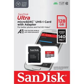 SANDISK - MicroSDXC Mobil Ultra 128GB 140MB/s UHS-I Adap / Electronics