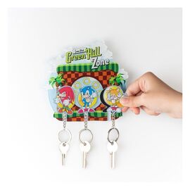 Sonic the Hedgehog Key rack incl. 3 key rings |  Techbox