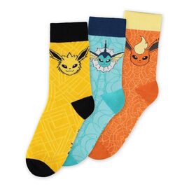 Pokémon Socks 3-Pack Eevee Evolution 39-42 |  Techbox