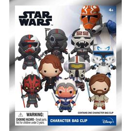 Star Wars Clone Wars 3D PVC Bag Clips  Series 4 Display (24)