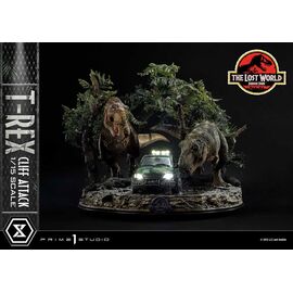 Jurassic World: The Lost World Statue 1/15 T-Rex Cliff Attack 53 cm |  Techbox
