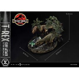 Jurassic World: The Lost World Statue 1/15 T-Rex Cliff Attack 53 cm |  Techbox
