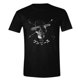 One Piece Live Action T-Shirt Greyscale Skull Size M |  Techbox