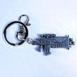 Warhammer 40K Metal Keychain Bolter Metallic Finish - Keychains - Gifts - Techbox