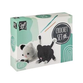 Craft ID - Crochet kit cats, 2 pcs, 13x6.5x10.5cm - (K-CR1701/GE) / Toys