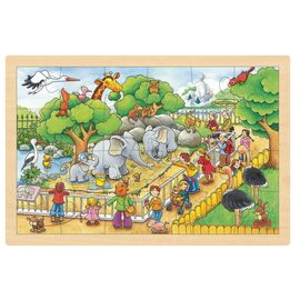 GOKI - Puzzle, visit at the zoo - (57808) / Toys