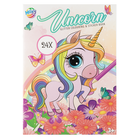 Moxy - Glitter Colouring Sticker Book - Unicorn / Toys