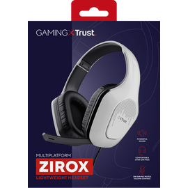 Trust - GXT415W Zirox Headset - White / Electronics