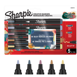 Sharpie - Creative Acrylic 5‑Blister - Warm Tones - Bullet Tip (2223314) / Toys