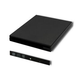 Qoltec 51864 External USB 2.0 9.5mm SATA Optical Drive Case Black | Techbox