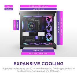 NZXT H9 Flow RGB+ Midi Tower Black | Techbox