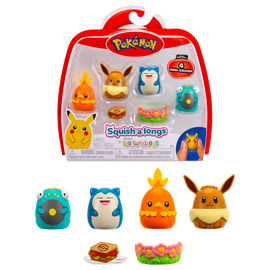 Pokémon - Squishalongs 4 PK Eevee/Snorlax (SQAL0068) / Toys