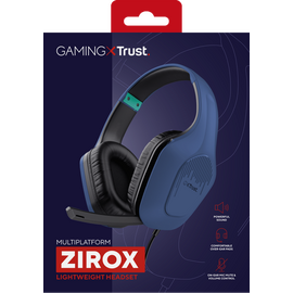 Trust - GXT415B Zirox Headset - Blue / Electronics