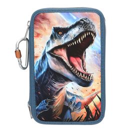 Dino World - Triple Pencil Case - Blue / Toys