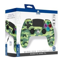 Freaks And Geeks - Wireless Controller for PS4 with 3,5mm jack slot - LED-Green Camo / PlayStation 4 | Techbox