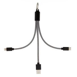 Kikkerland - 3-in-1 Charging Keyring - 1.0 x 7.75 x 0.25 inches / Electronics