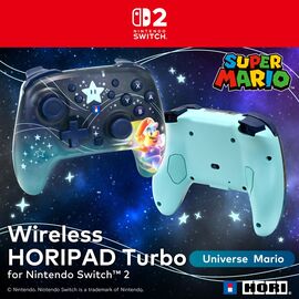 HORI - Wireless Horipad Turbo (Universe Mario) -  Nintendo Switch 2 - Blue / Nintendo Switch 2 - Nintendo Switch 2 Accessories - Accessories for Consoles - Techbox