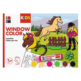 Marabu - Fun & Fancy Pony Ranch 6x25ml + motiver (822505) / Toys