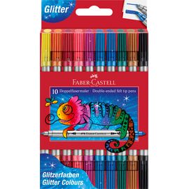 Faber-Castell – Double Tip Glitter Markers – 20 Asst. (151108) / Toys