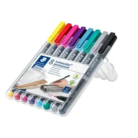 Steadtler - Lumocolor – Permanent F 0.6 mm – 8 pcs Boxed (318 WP8-2) / Toys