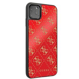 Guess GUHCN654GGPRE iPhone 11 Pro Max red/red hard case 4G Double Layer Glitter | Techbox