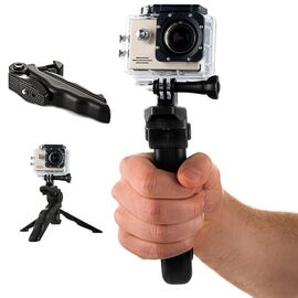 Mount with a mini tripod for GoPro SJCAM action cameras black | Techbox