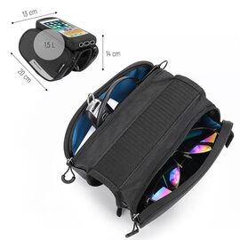 Wozinsky frame bike bag + detachable phone cover up to 6.5 "1.5l black (WBB7BK) - Smartphone Holders - Smartphones - Techbox