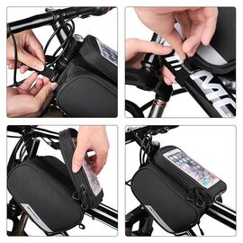 Wozinsky frame bike bag + detachable phone cover up to 6.5 "1.5l black (WBB7BK) - Smartphone Holders - Smartphones - Techbox