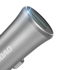 Dudao 3,4A smart car charger 2x USB silver (R6S silver) - Car Chargers - Smartphone Chargers - Techbox