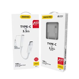 Dudao audio adapter headphone adapter from USB Type C to mini jack 3.5 mm white (L16CPro white) - Cables & Adapters - Cables & Accessories - Techbox